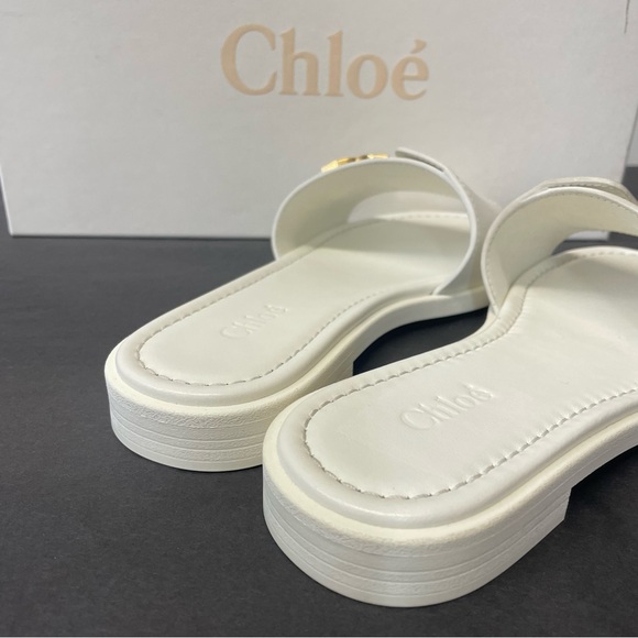 Chloe Marcie Slides in Eggshell size 35 - Picture 7 of 11
